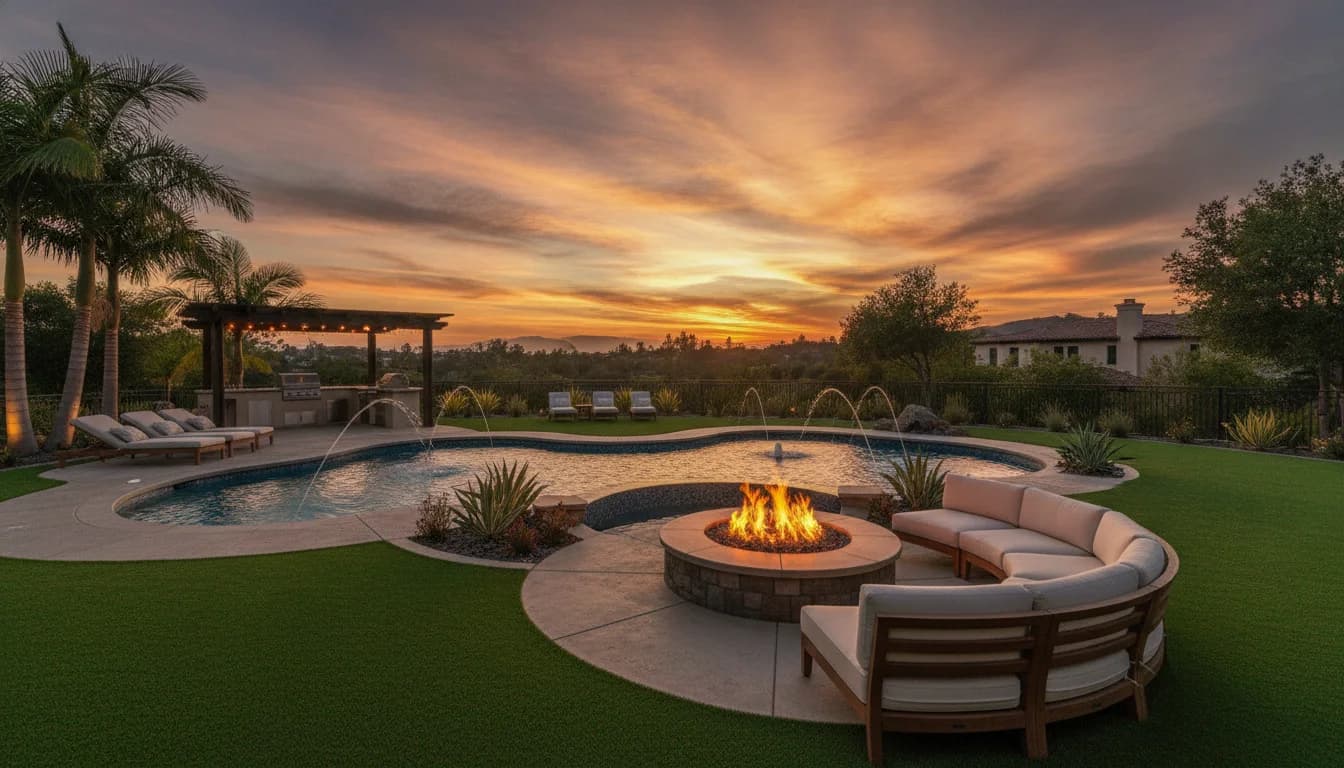 Artificial turf installation in Orange County California