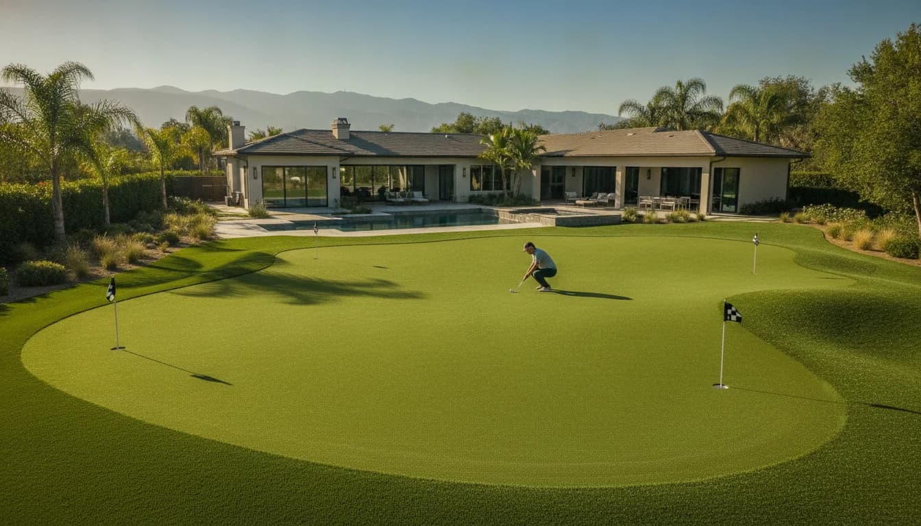 Putting Green Turf Orange County | Backyard Golf | Topper Turf