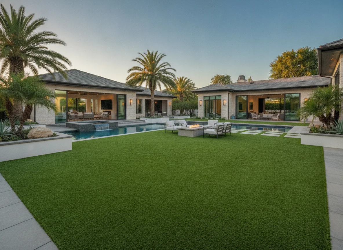 Beautiful artificial turf installation